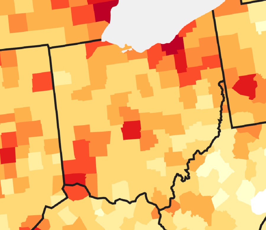 Peer and Columbus Metro Population Densities All Columbus Data